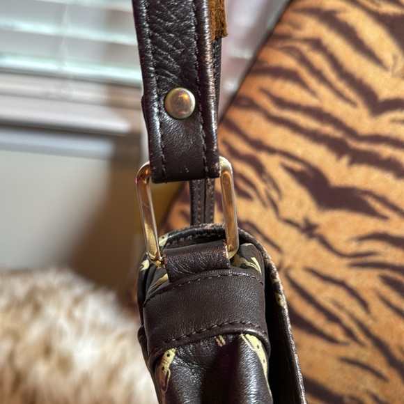 Longchamp Shoulder Bag Leather Dark Brown Horse - Picture 12 of 14